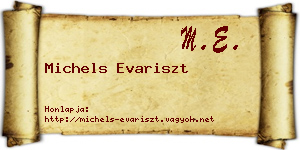 Michels Evariszt névjegykártya
